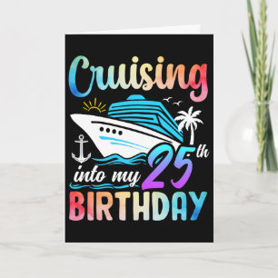 Carte Naviguer vers mon 25e anniversaire 25 ans Annivers