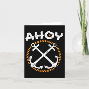 Carte Navire Ahoy Capitaine Seafarer Nautique Bateau
