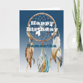 Carte Navire Blue Ombre Dream attrapeur Anniversaire (Devant)