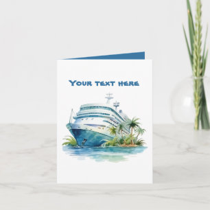 Carte Navire de croisière amusant ajouter du texte