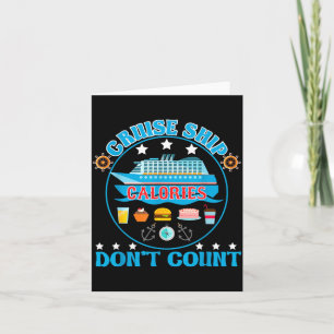 Carte Navire de croisière Calories ne comptent pas Crois