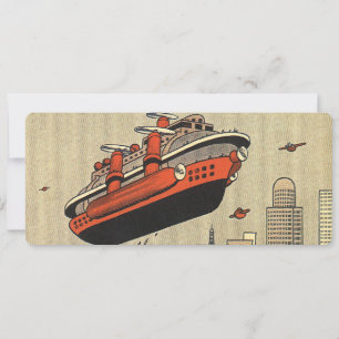 Carte Navire de croisière hélicoptère de science-fiction
