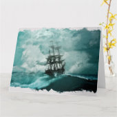 Carte Navire en art numérique marin (Fleur jaune)