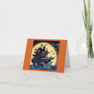 Carte Navire fantôme en vogue sur bois 4