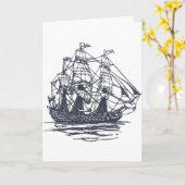 Carte Navire nautique (Fleur jaune)