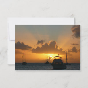 Carte Navires et Sunset Tropical Seascape