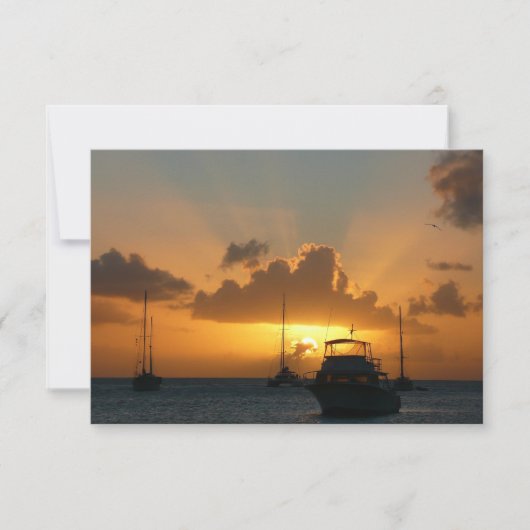 Carte Navires et Sunset Tropical Seascape (Devant)