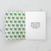 Carte Navy and Baby Blue Floral Birthday (Intérieur)