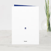 Carte Navy Blue Armadillo Message personnalisé (Dos)