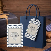 Carte Navy Blue Mustache Pattern Happy Father's Day