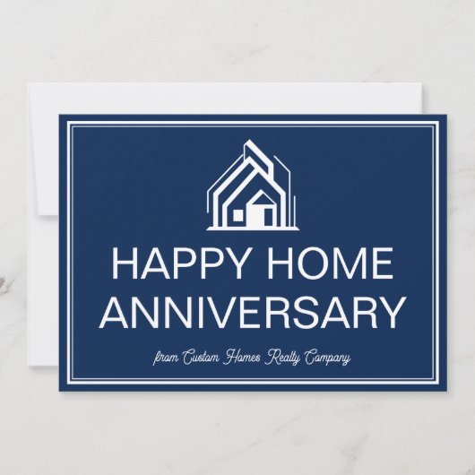 Carte Navy Blue Real Estate Business Custom Marketing (Devant)