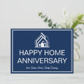 Carte Navy Blue Real Estate Business Custom Marketing (Debout devant)