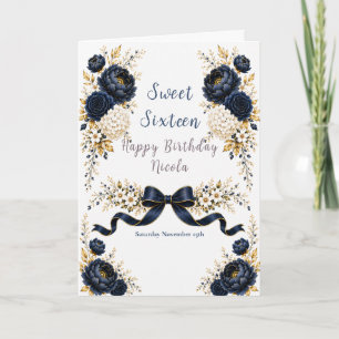 Carte Navy Sweet Sixteen