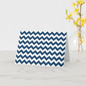 Carte Navy Zigzag, Navy Chevron, Motif géométrique (Fleur jaune)