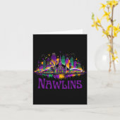 Carte Nawlins New Orleans Cityscape Mardi-gras Souvenir  (Fleur jaune)