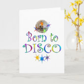 Carte Né à Disco (Fleur jaune)