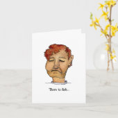 Carte Né à Fish mais forcé à travailler (Fleur jaune)