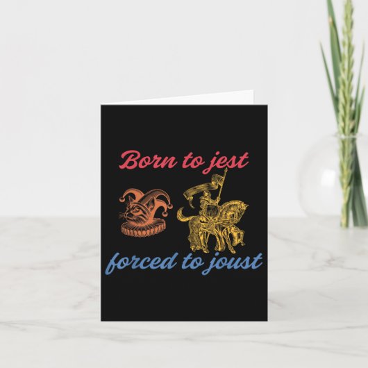 Carte Né À Jest Forcé À Joust Design (Devant)
