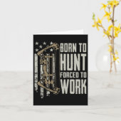 Carte Né À La Chasse À La Bow Forcée À Travailler - Drôl (Fleur jaune)
