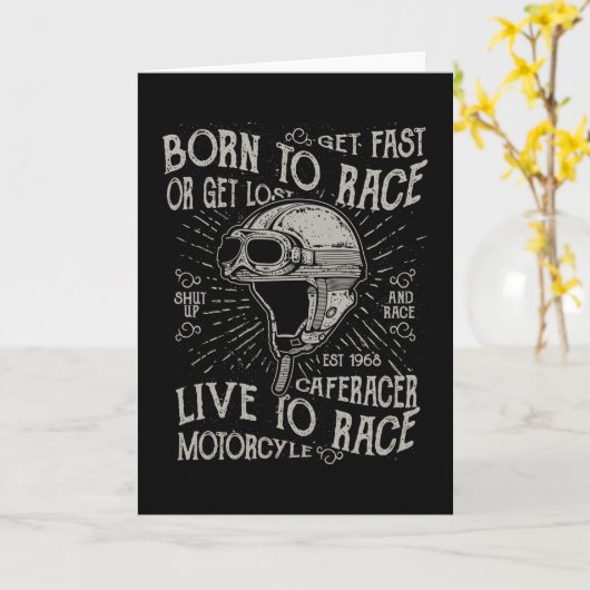 Carte Né À La Course (Fleur jaune)