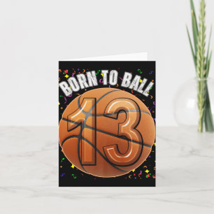 Carte Né Au Basketball 13e Anniversaire Ado Girls Boy Ki