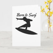 Carte Né au Surf (Fleur jaune)