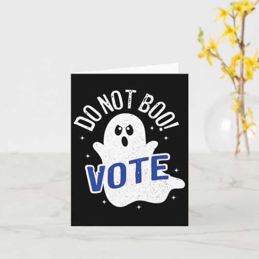 Carte Ne Boo Pas ! Vote Ghost Élections Démocratie Améri (Fleur jaune)