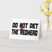 Carte Ne choyez pas le roux (avec la perruque) (Fleur jaune)