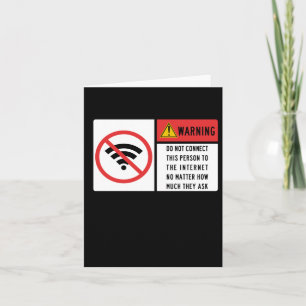 Carte Ne Connectez Pas Cette Personne À Internet Non Com