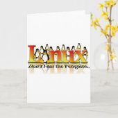 Carte Ne craignez pas le pingouin (Fleur jaune)