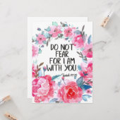 Carte Ne craignez pas que je sois avec vous Bible verset (Devant/Arrière en situation)