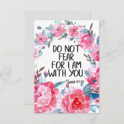 Carte Ne craignez pas que je sois avec vous pour citer l (Devant / Derrière)