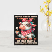 Carte Ne discutez jamais avec une fille petite attitude (Fleur jaune)