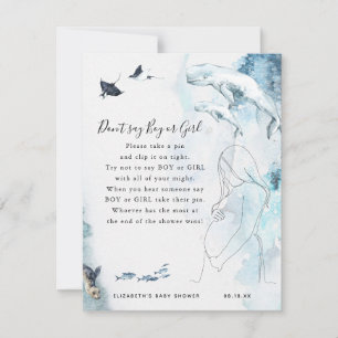 Carte Ne dites pas garçon ou fille   Jeu de Baby Shower
