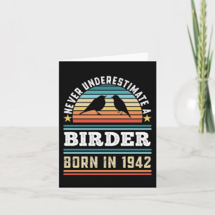 Carte Né en 1942 80e anniversaire Birthday Birding Gift