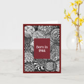 Carte Né en 1944 Anniversaire Fun Facts (Fleur jaune)