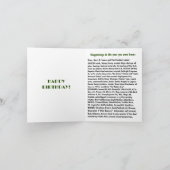 Carte Né en 1946 Anniversaire faits amusants (Intérieur)