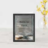 Carte Né en 1948 Anniversaire faits amusants (Fleur jaune)