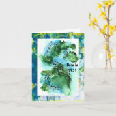 Carte Né en 1951 Anniversaire faits amusants (Fleur jaune)