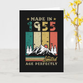 Carte Né En 1955 Anniversaire (Fleur jaune)