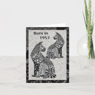 Carte Né en 1957 Anniversaire faits amusants