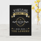 Carte Né en 1958 Vintage (Fleur jaune)