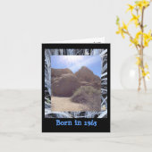 Carte Né en 1963 Anniversaire faits amusants (Fleur jaune)