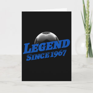 Carte Né en 1967 Fan de foot Anniversaire Légendaire Lég