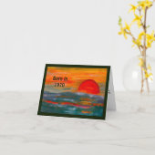 Carte Né en 1970 Anniversaire faits amusants (Fleur jaune)