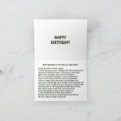 Carte Né en 1970 Anniversaire faits amusants (Intérieur)