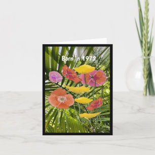 Carte Né en 1972 Anniversaire Fun Facts