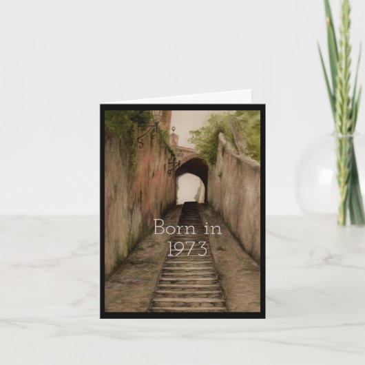 Carte Né en 1973 Anniversaire faits amusants (Devant)