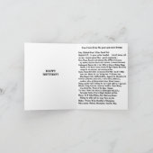 Carte Né en 1973 Anniversaire faits amusants (Intérieur)