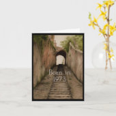 Carte Né en 1973 Anniversaire faits amusants (Fleur jaune)